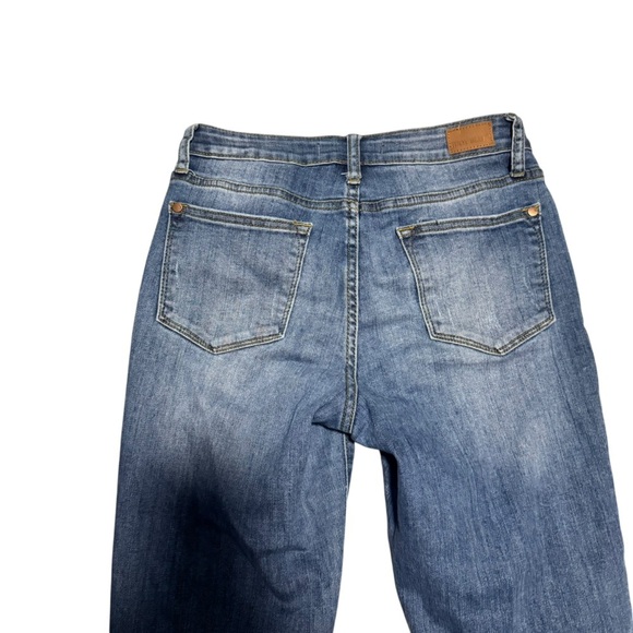 Judy Blue Women's Relaxed Fit Denim Jeans High Rise Dark Wash Distressed Size 28 - Picture 4 of 4